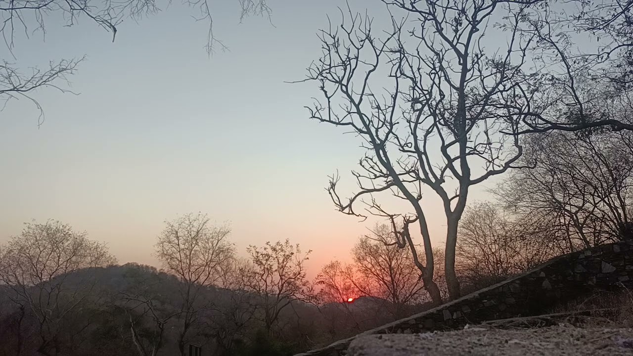 “Two Magical Minutes of Sunset in the Aravallis.” 🌄