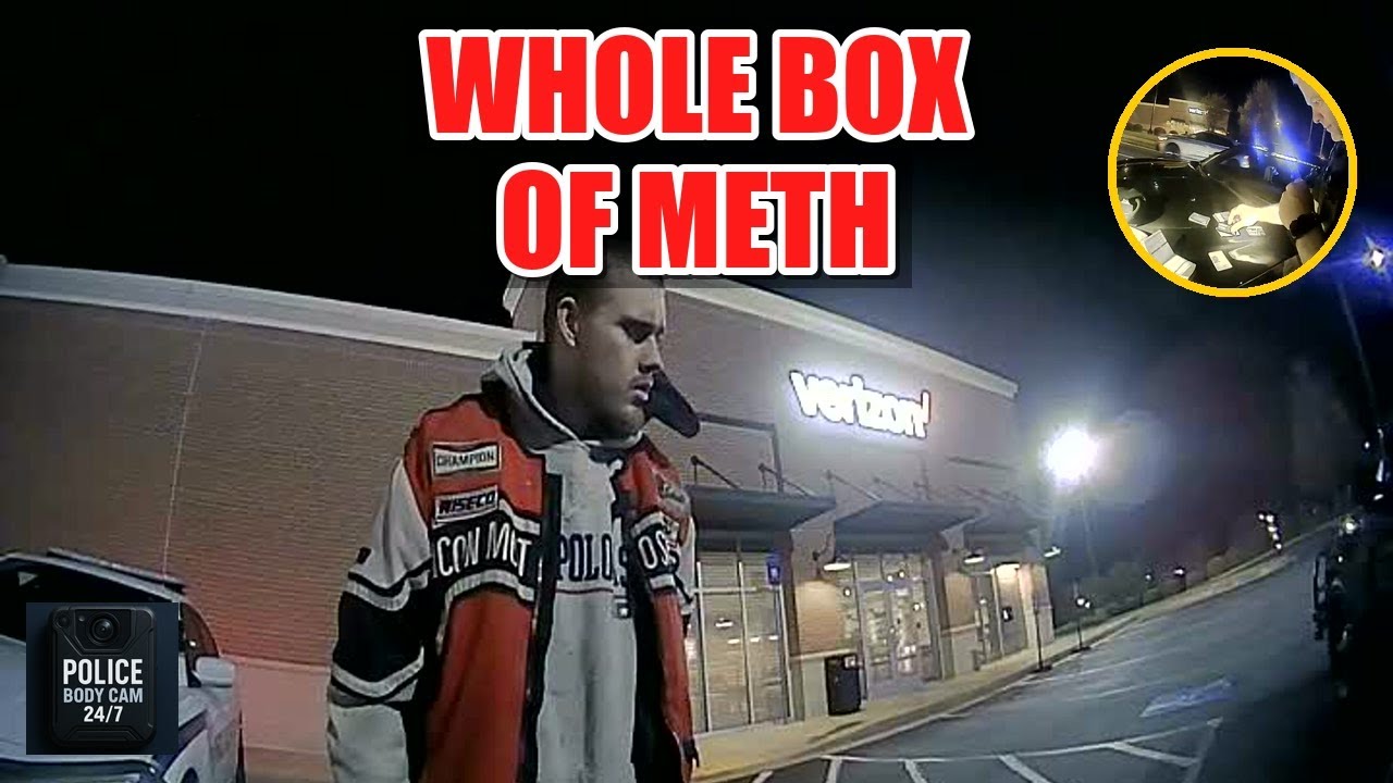 Biker Revs On A Cop, Then They Find A Whole Box Of Meth