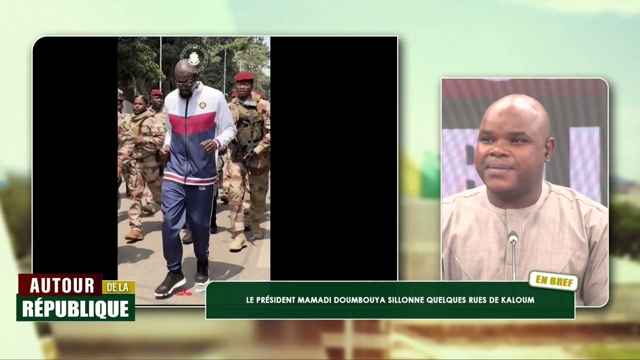 le Président Mamadi DOUMBOUYA sillonne quelques rues de Kaloum ;