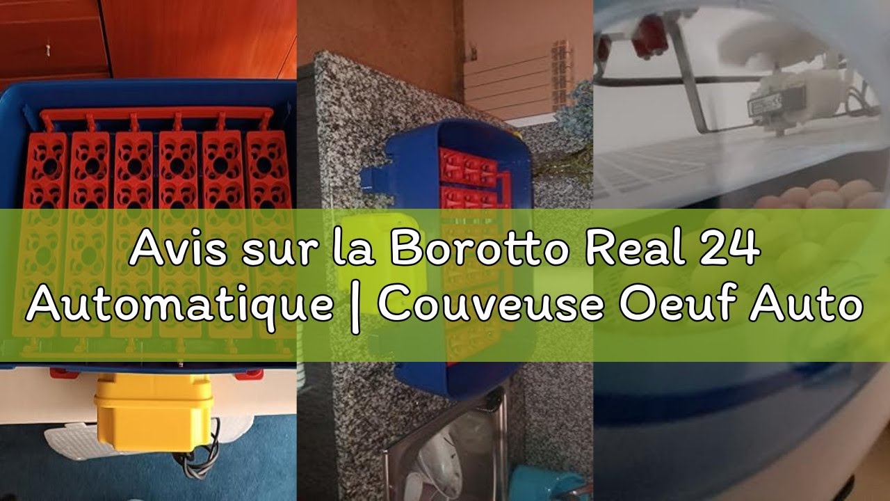 Avis sur la Borotto Real 24 Automatique | Couveuse Oeuf Automatique 24 ou 96 Petit avec Retournement