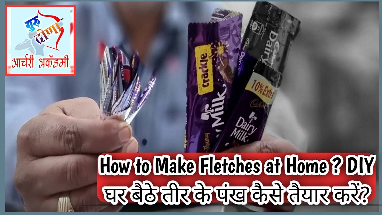 Make Arrow Fletches using  Cadbury Plastic wrappers  #spin _wings #archerytagcombatviettoold