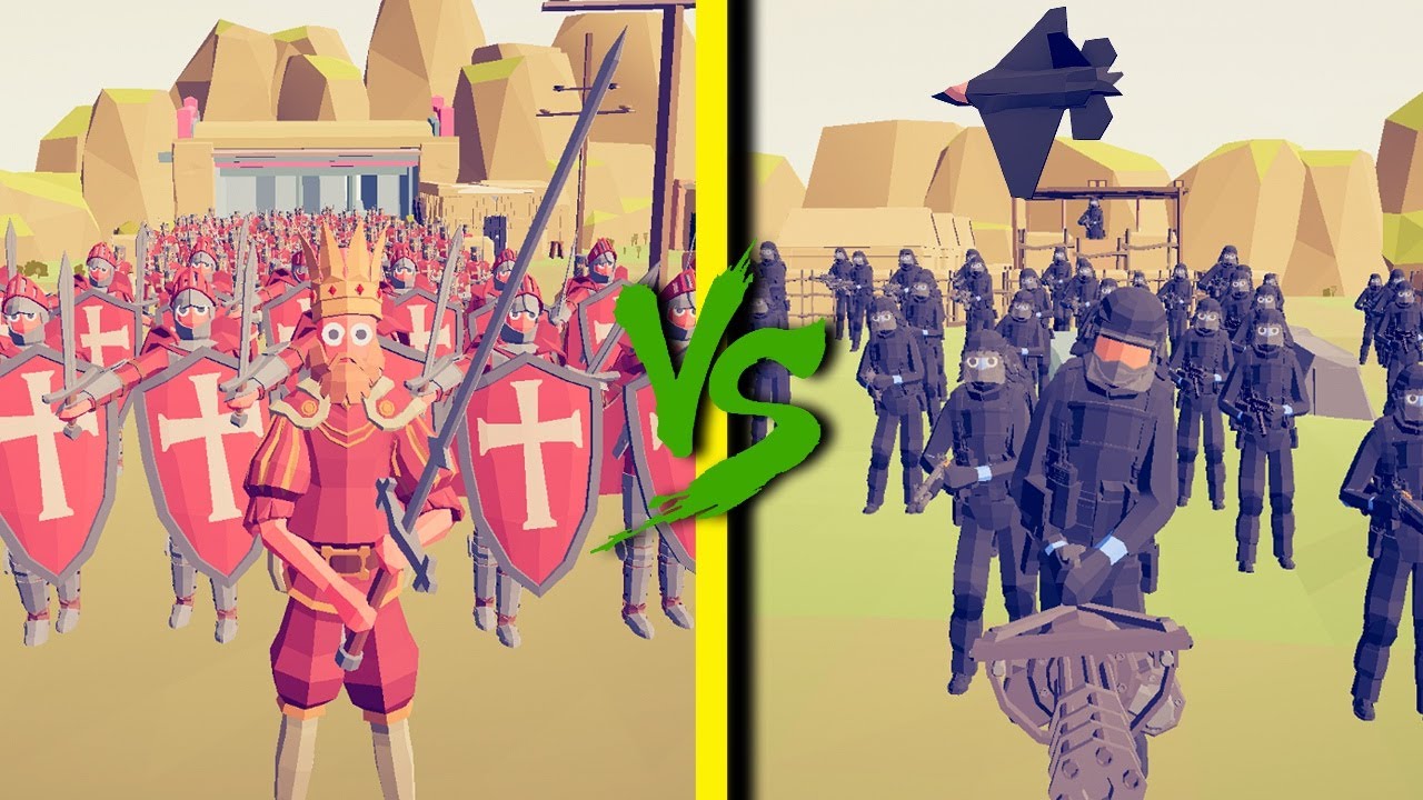 SWAT TEAM vs MEDIEVAL FACTION - Totally Accurate Battle Simulator TABS