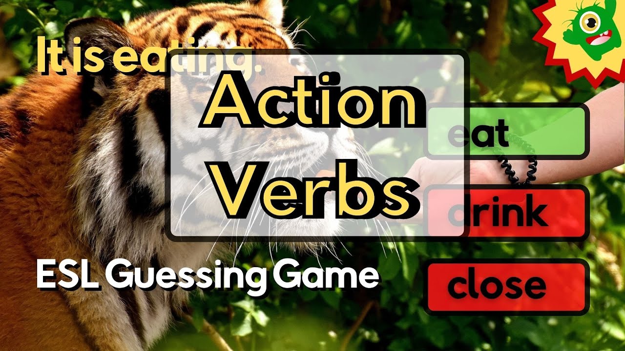 Action verbs for ESL students | English Guessing Game + Free Worksheets