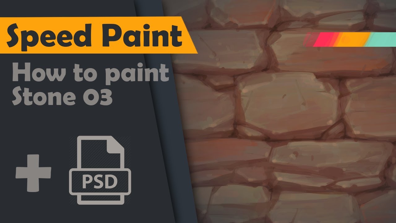 Hand painted stone Texture 03
