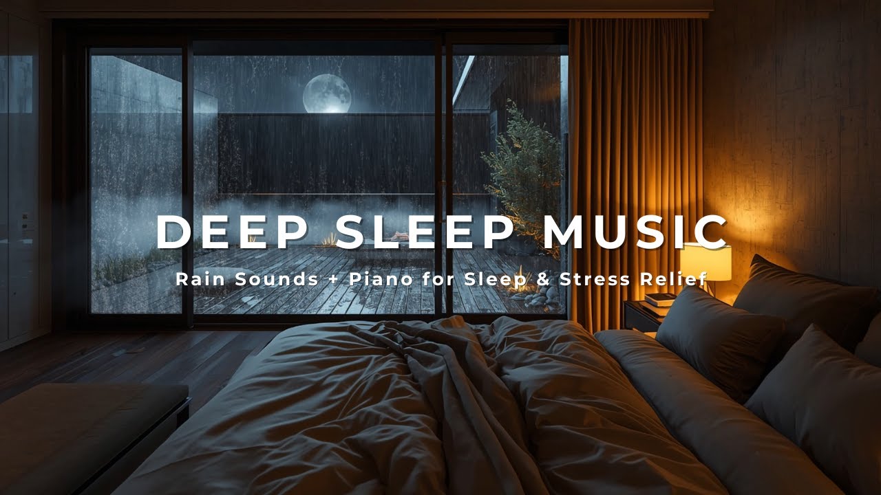 Piano Stillness in a Dim Rainy Room