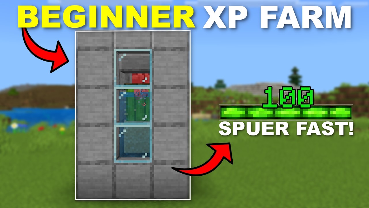 NEW EASIEST XP FARM in Minecraft Bedrock 1.21/26.1+! (No Trident)