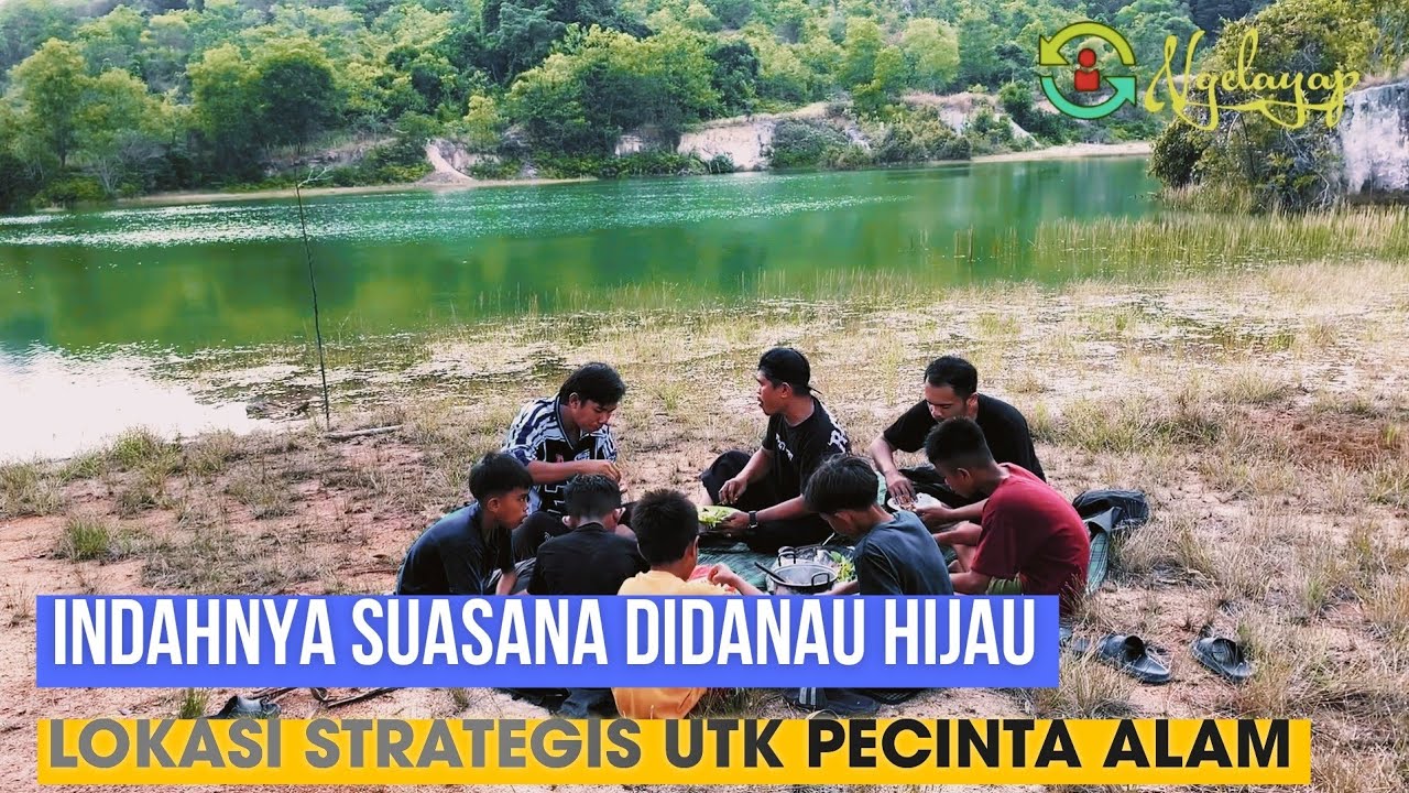 KEINDAHAN DANAU TERSEMBUNYI  DENGAN AIR WARNA HIJAU DITENGAH TENGAH BUKIT