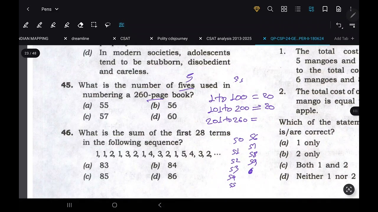 Csat 2024 part 3 
