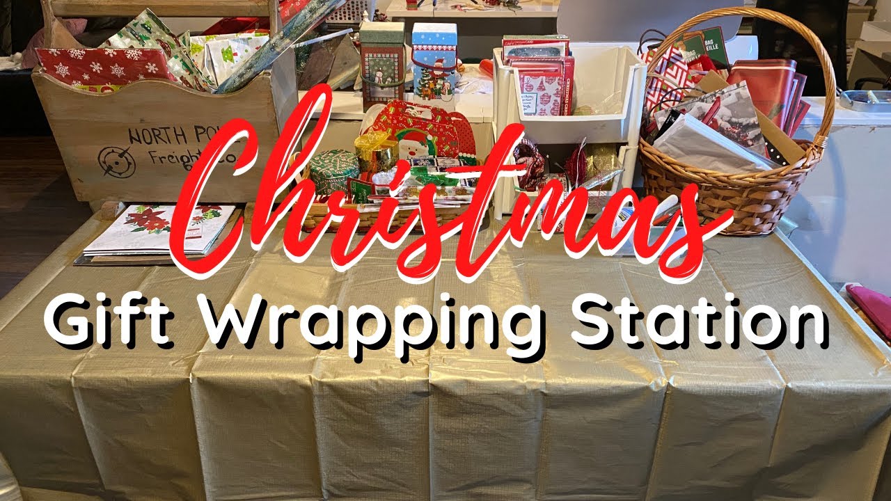 Christmas Decorate With Me |  Wrapping Station Tour and Setup