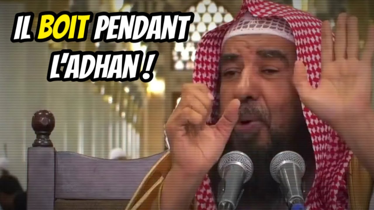 🎥Il boit pendant l’adhan ! 🎤Cheikh Souleymane Ar-Rouheyli
