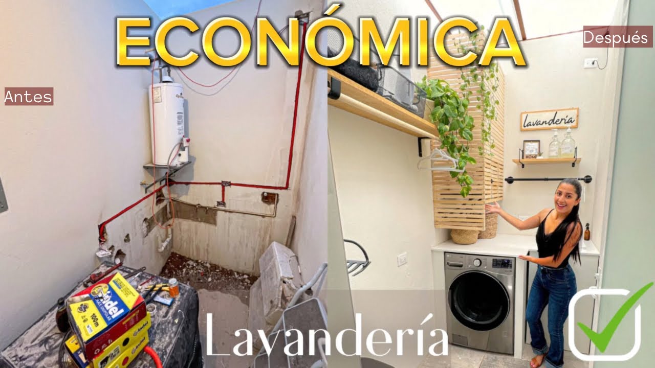 del CAOS al LUJO 😱 REMODELACIÓN, lavanderia pequeña | Ale García