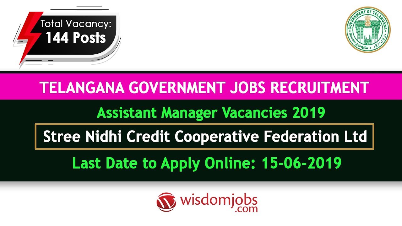 Stree Nidhi Assistant Manager Online Form 2019