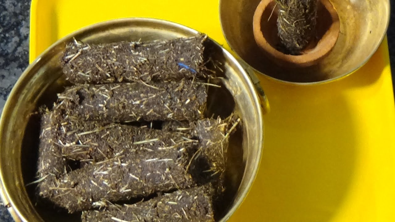 சாணி பொடியில் செய்த ஊதுபத்தி / கம்ப்யூட்டர் சாம்பிராணி /Cow dung Dhoop Sticks