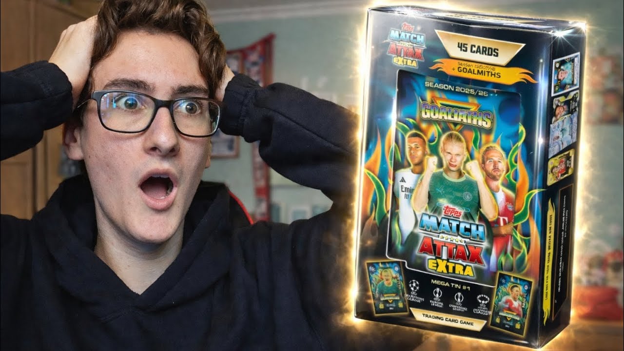 Abriendo la lata match attax de la coleccion GOALIATHS