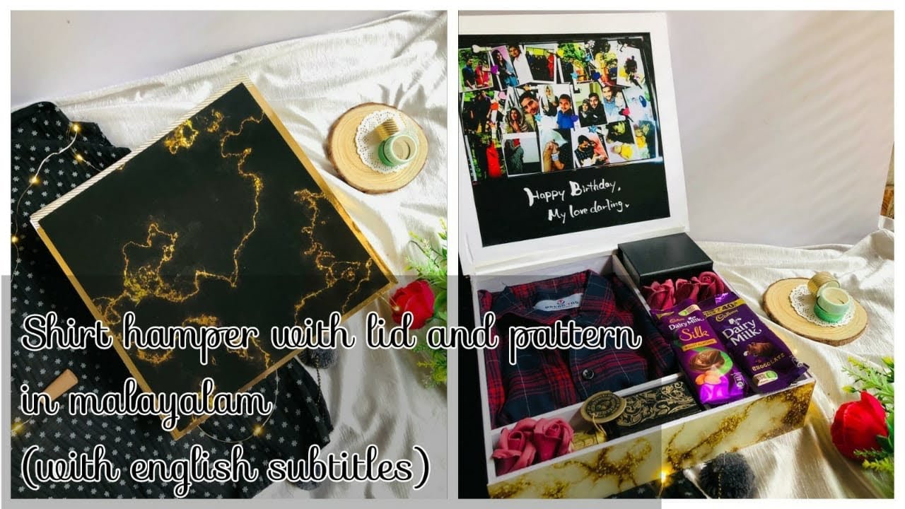 Shirt hamper|hamper box|shirt box with lid|hamper|gift for him|shirt hamper with lid tutorial part 2