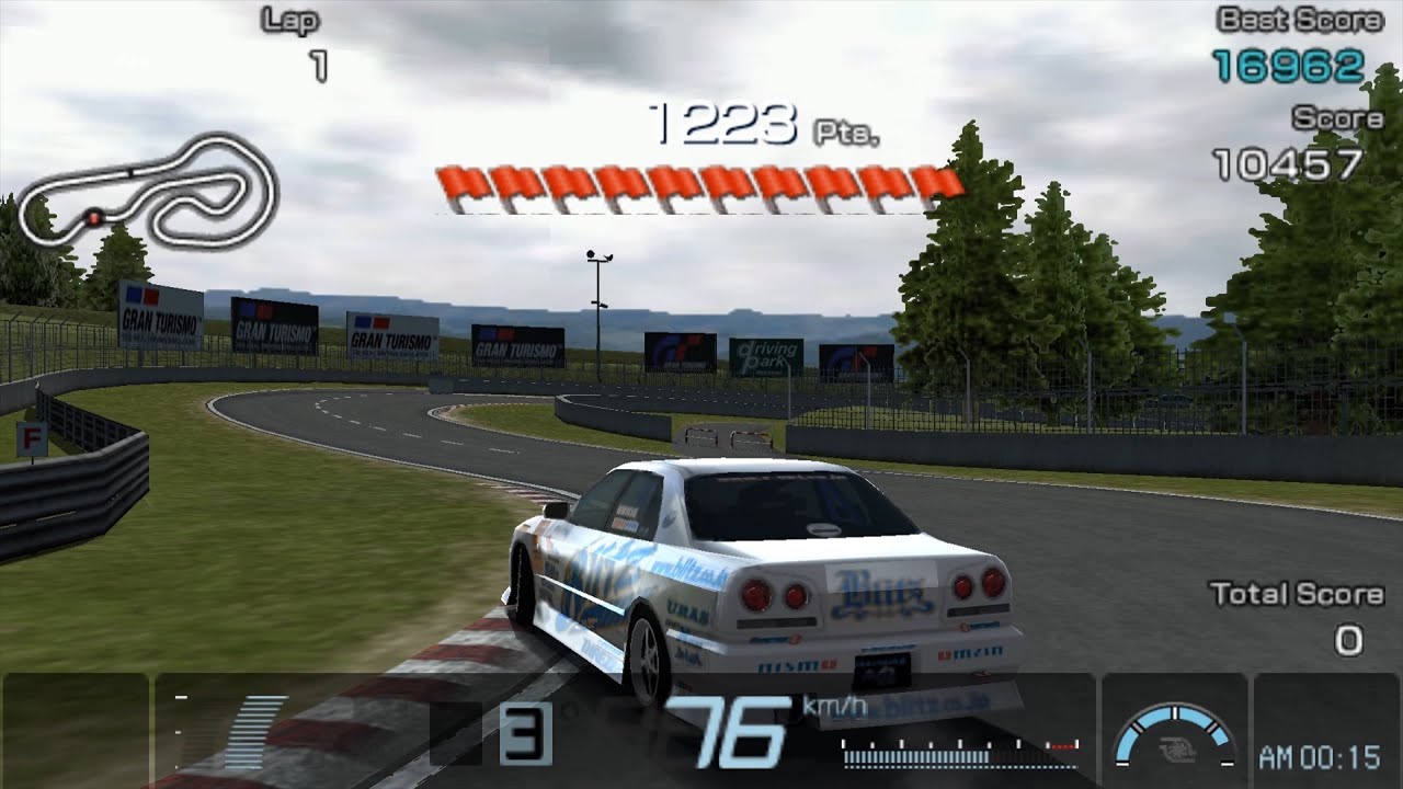 Nissan Skyline ER34 Blitz ¦ Drifting in Driving Park ¦ Gran Turismo [PSP]