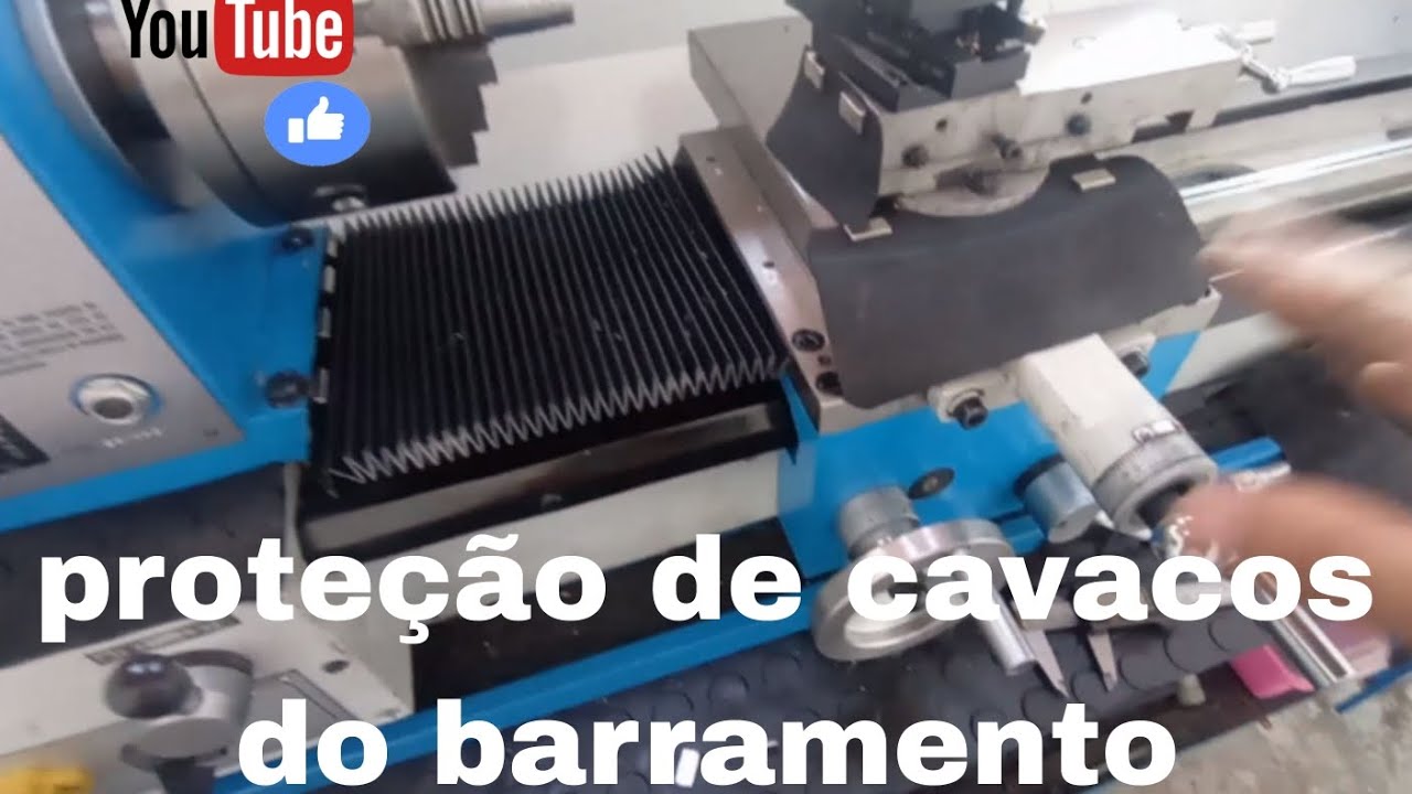 como colocar sanfonado no barramento do torno bvb25L