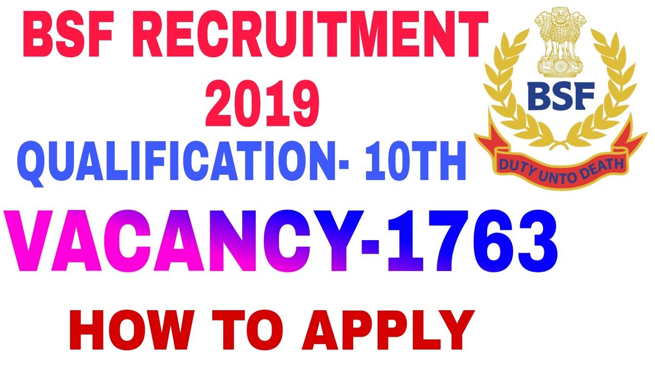 BSF RECRUITMENT 2019| HOW TO FILL APPLICATION FORM