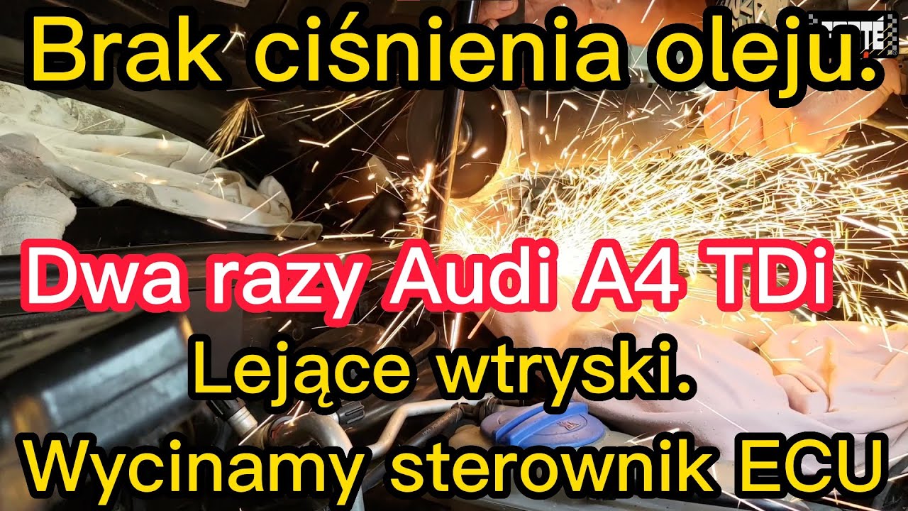 Dwa razy Audi A4 TDi brak ciśnienia oleju i lejące wtryski. Pomiar kompresji. #rodzinaforte