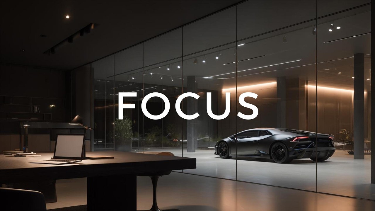 Night Drive Stillness ✨ Dark Minimalist Office for Maximum Productivity | Elite Focus Music