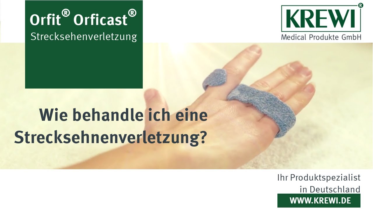 Wie behandle ich eine Strecksehnenverletzung am Zeigefinger? |  KREWI Medical Produkte GmbH