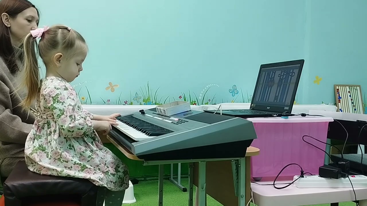 Soft Mozart Winter Recital 2026: Alena (3) plays A song about Christmas tree by Tilicheeva