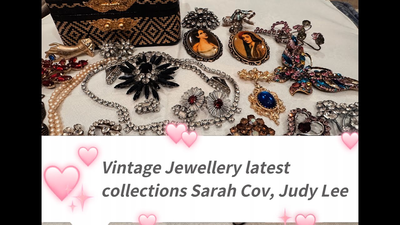 Finding Vintage Jewellery - My latest Collection Vintage Jewellery Haul Rhinestone Brooches, etc.