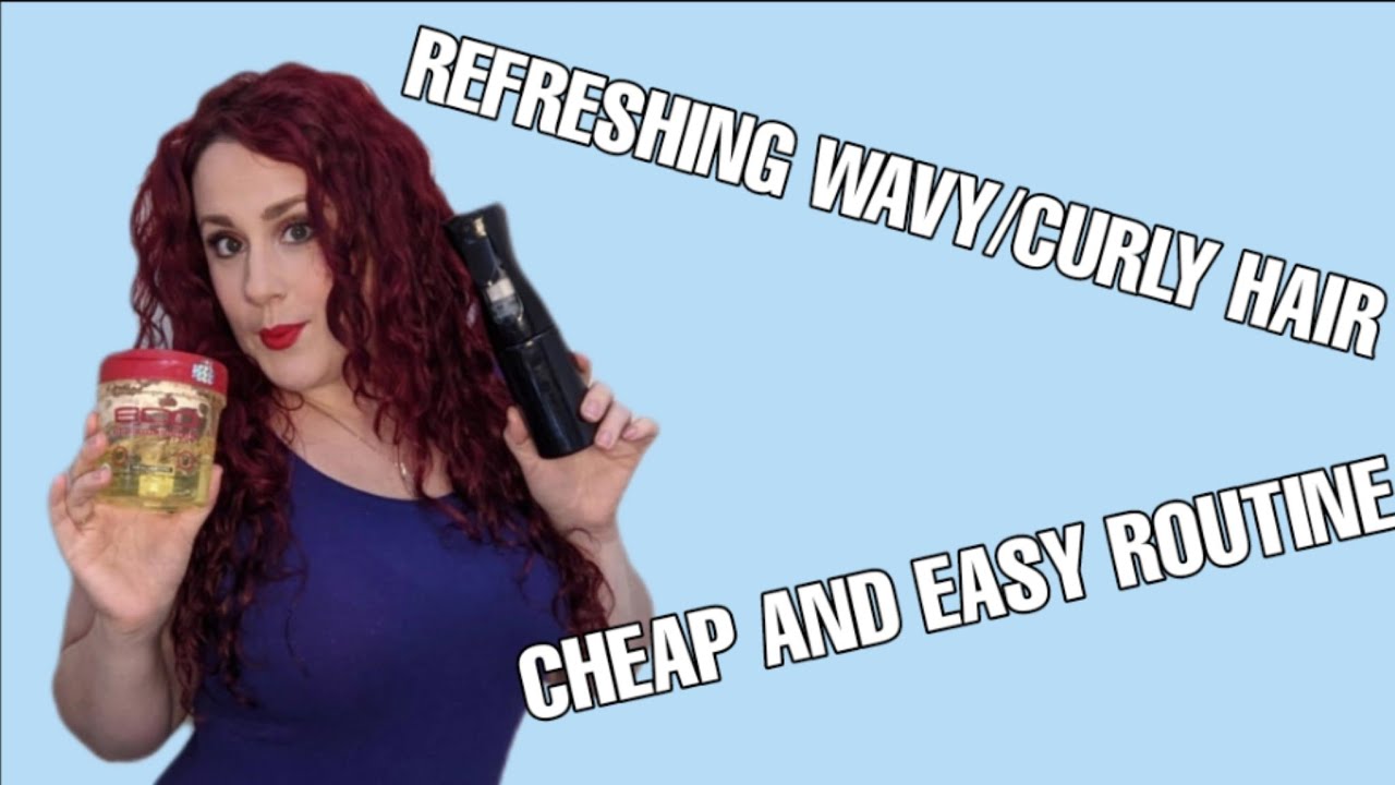 QUICK AND EASY REFRESH ROUTINE FOR WAVY/CURLY HAIR! How I refresh my 2c/3a hair