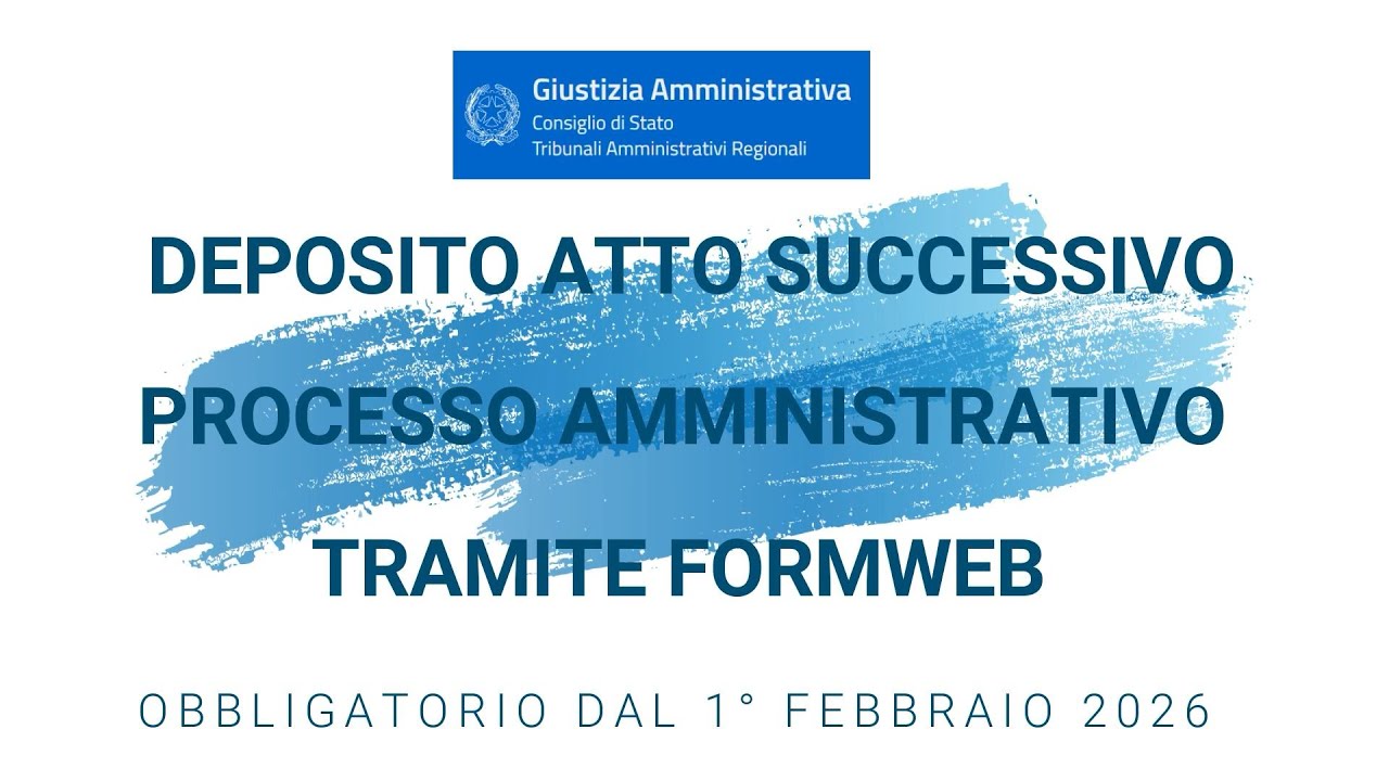 PAT: Deposito atto successivo tramite Formweb