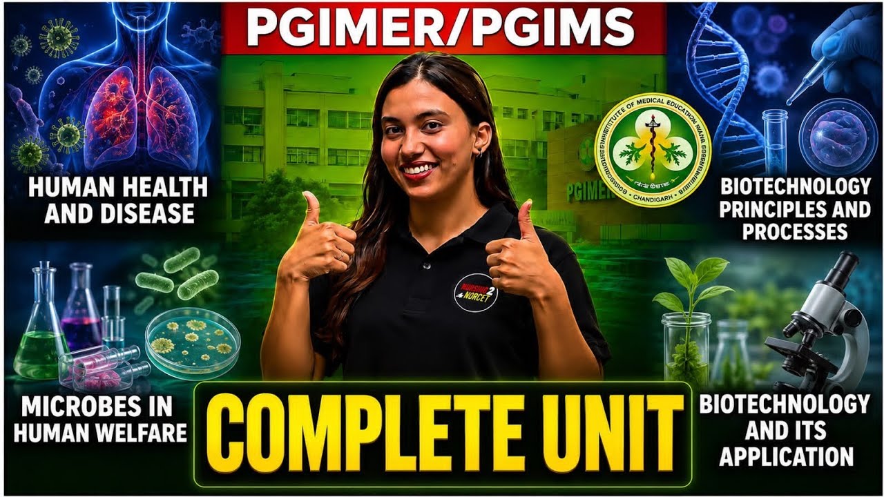 BIOLOGY COMPLETE UNIT 8 & 9 | PGIMER NURSING/ PGIMS ROHTAK BSc NURSING 2026
