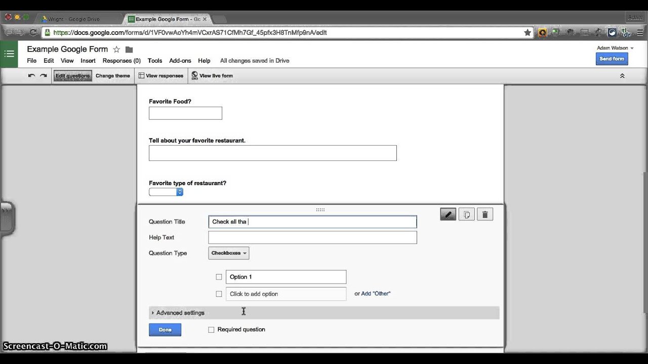 Google Forms Part 2