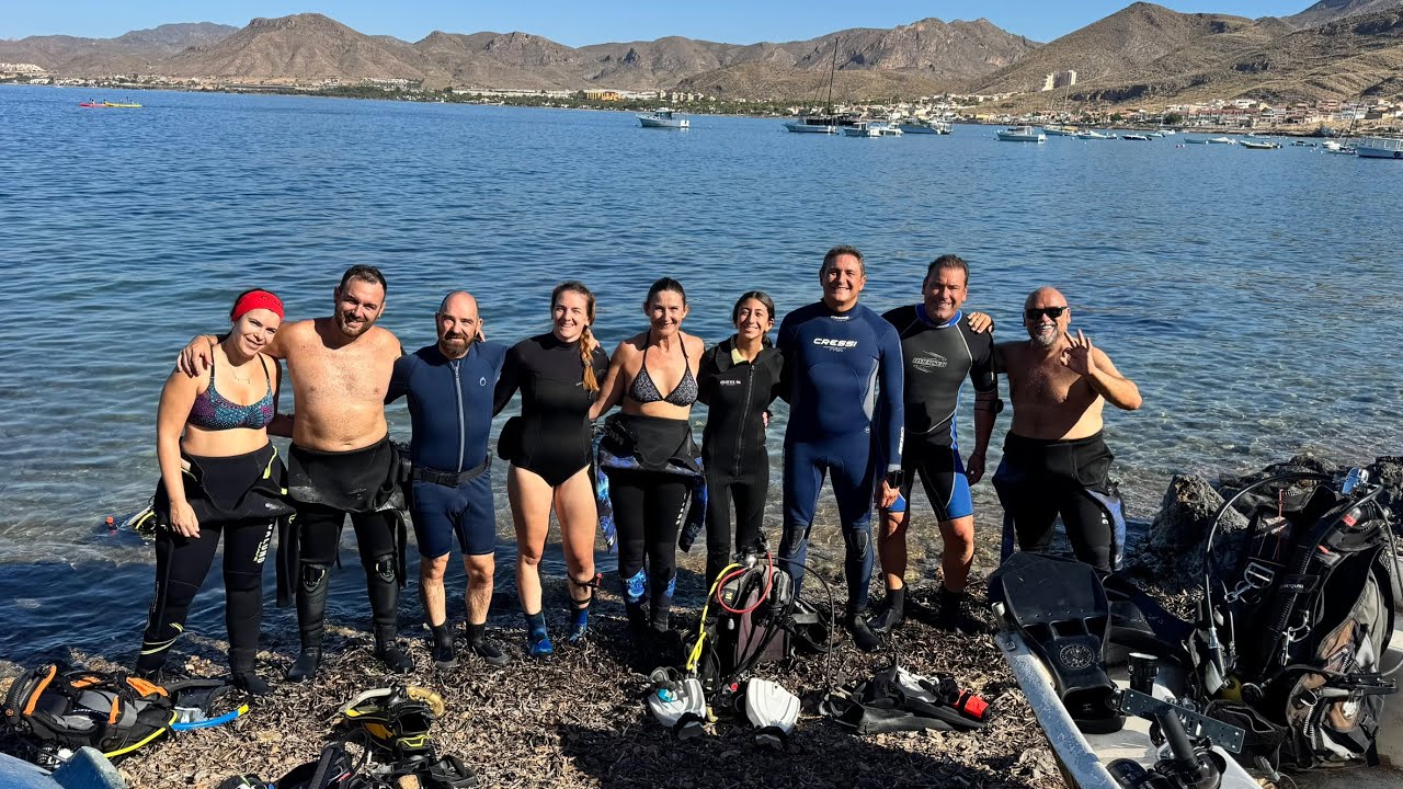 Buceando en la Azohía con amigos Murcia Sub