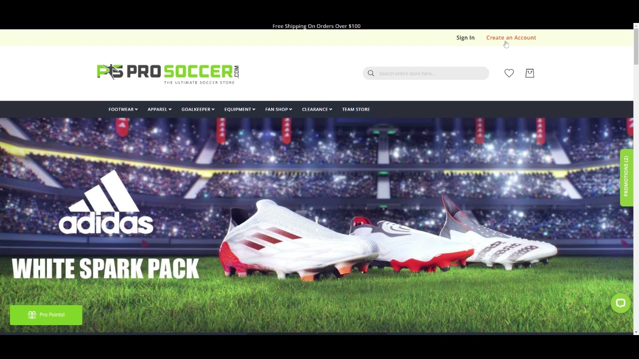 ProSoccer Pro Points Rewards
