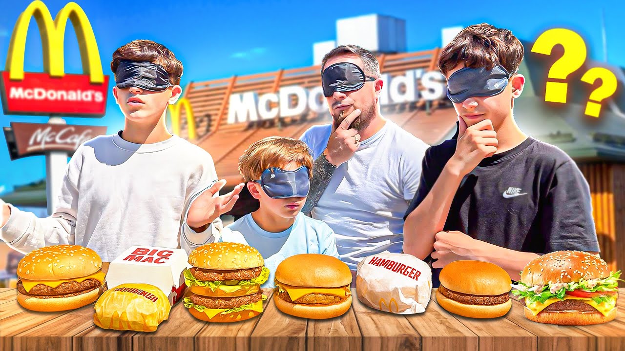 DEVINE LE BURGER LES YEUX BANDÉS !!