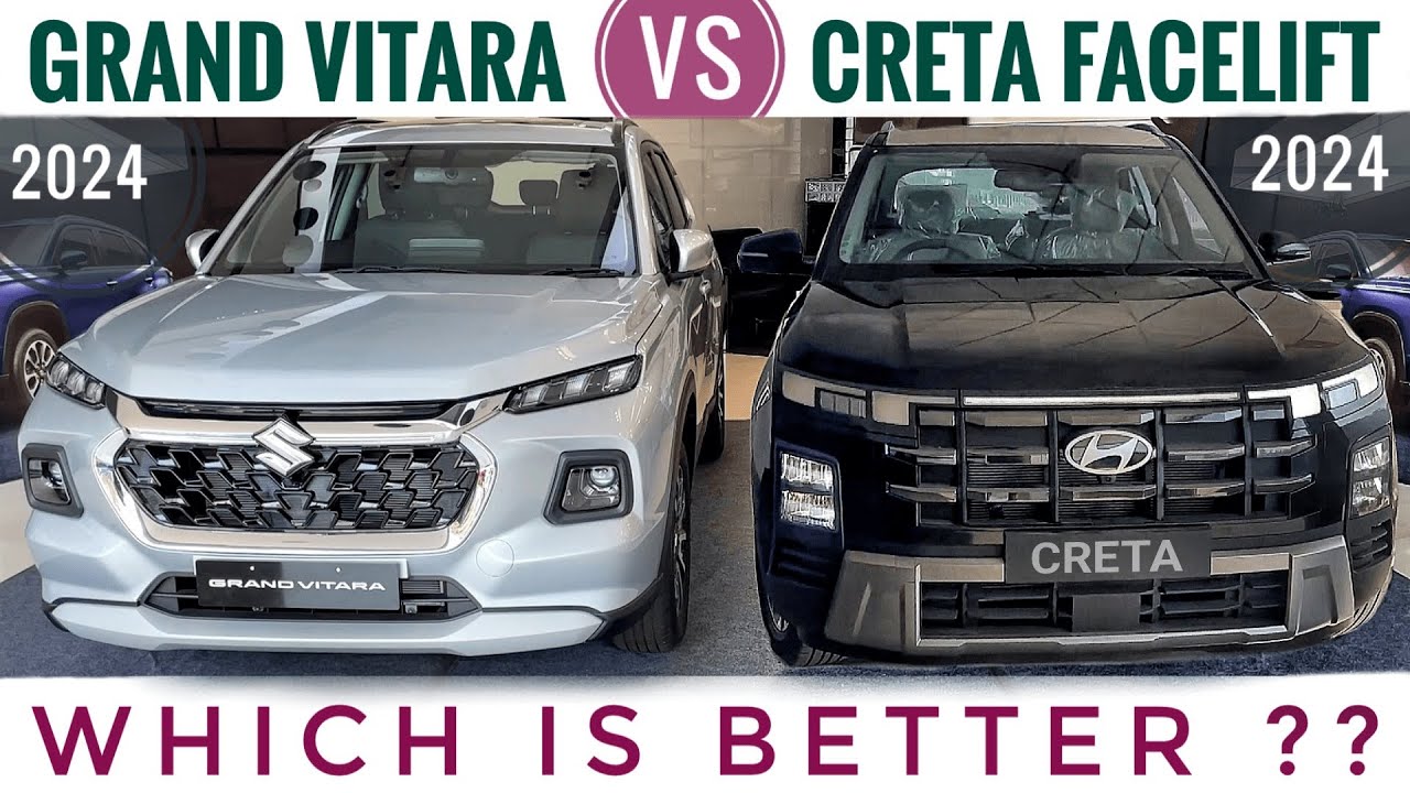 Hyundai Creta Facelift vs Grand Vitara 2024 - Which is better? | Grand Vitara vs Creta Facelift 2024