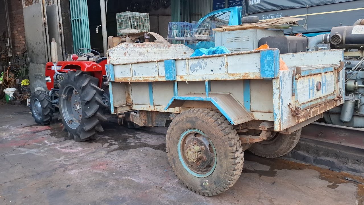 Máy cày nhật bãi kèm rờ moóc cũ giá xe dân dùng bao chất lượng, số điện thoại trong phần mô tã.