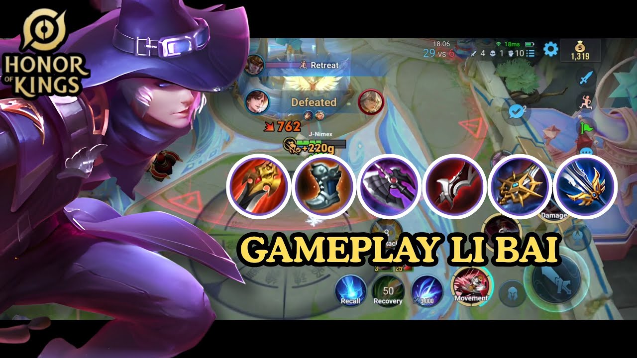 Calm Li Bai Gameplay | Smooth Win | HONOR OF KINGS