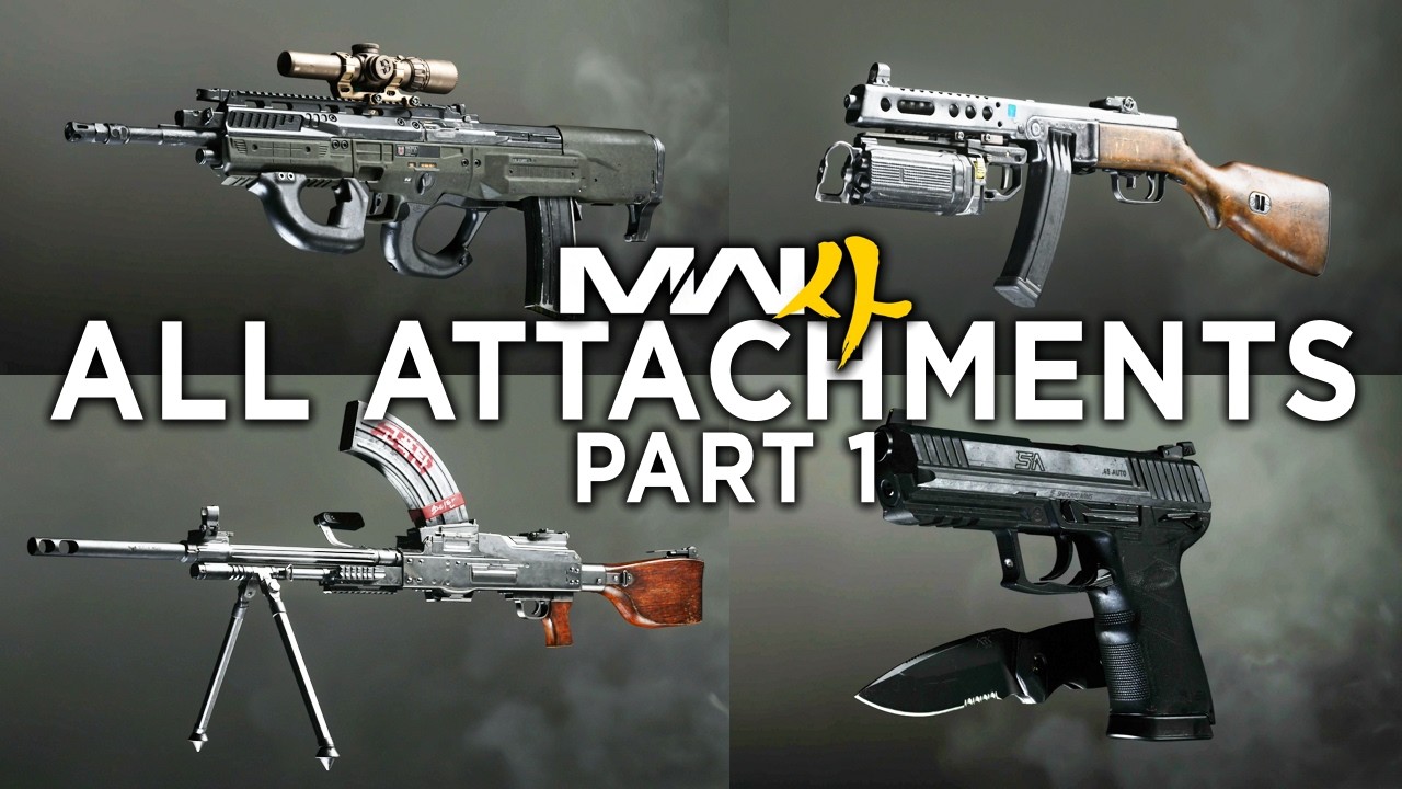 All Weapons Attachments in Modern Warfare 4 BETA Gunsmith (Part 1)