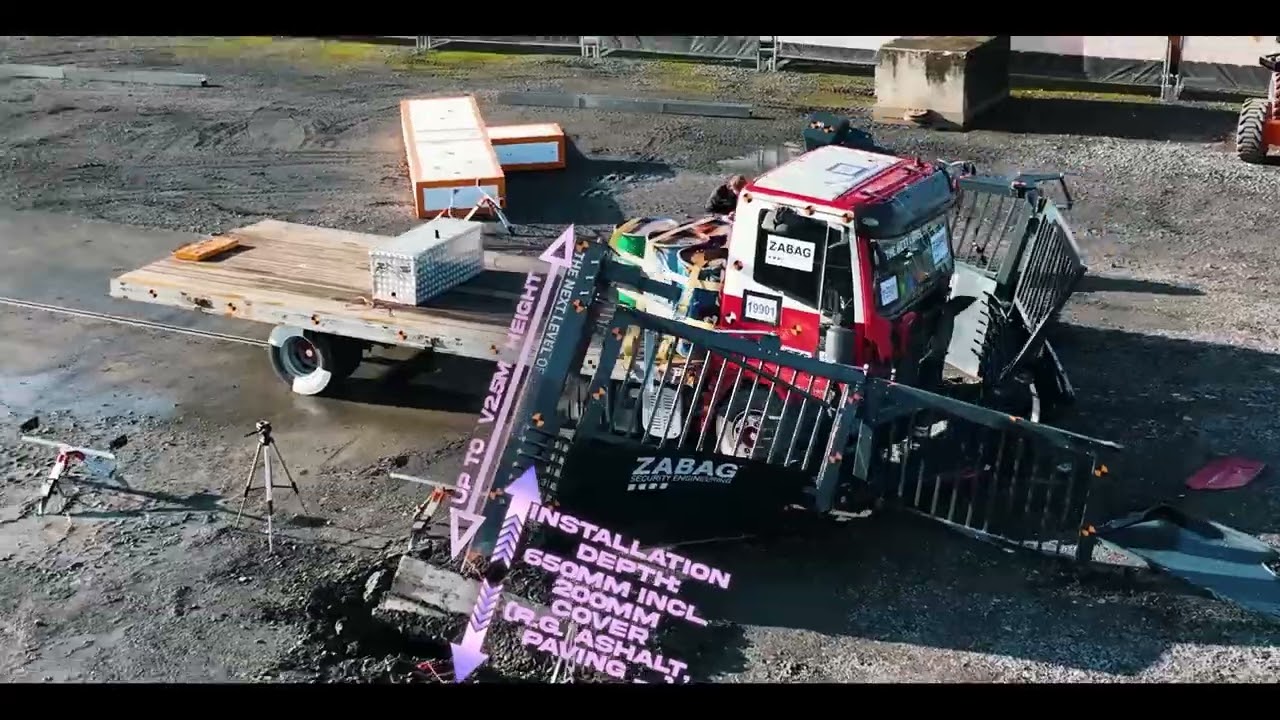 Hochsicherheits Faltflügeltor crashtest/ Bi-Folding gate FGZ CT