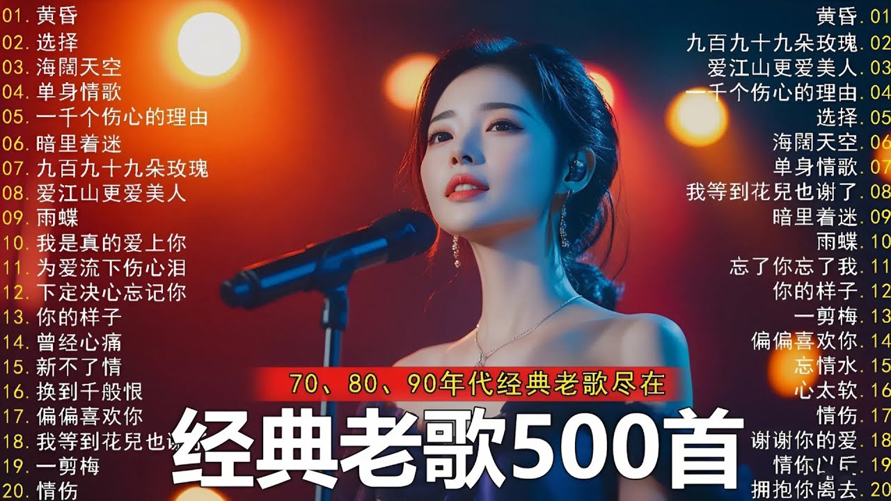 那些陪你走过岁月的旋律｜经典中文老歌合集｜70、80、90年代经典老歌｜听着这些歌，仿佛回到青春✨✨【歌词版】