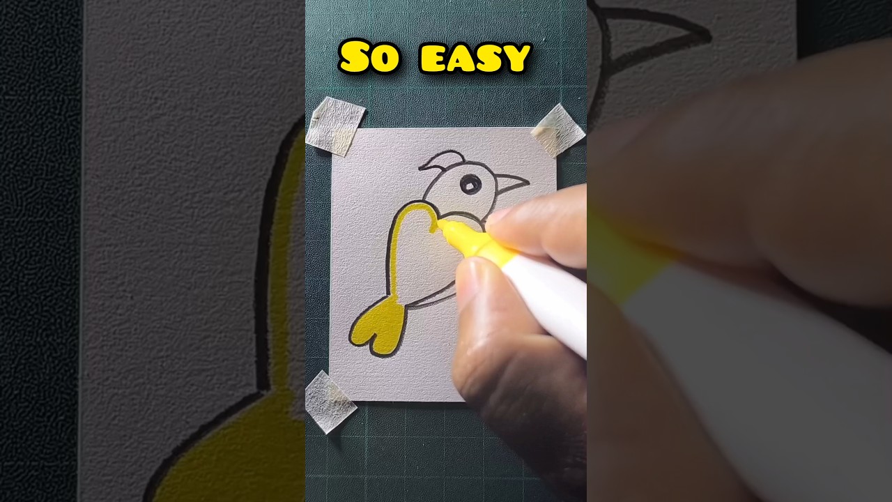 easy bird drawing #art #drawing #shorts