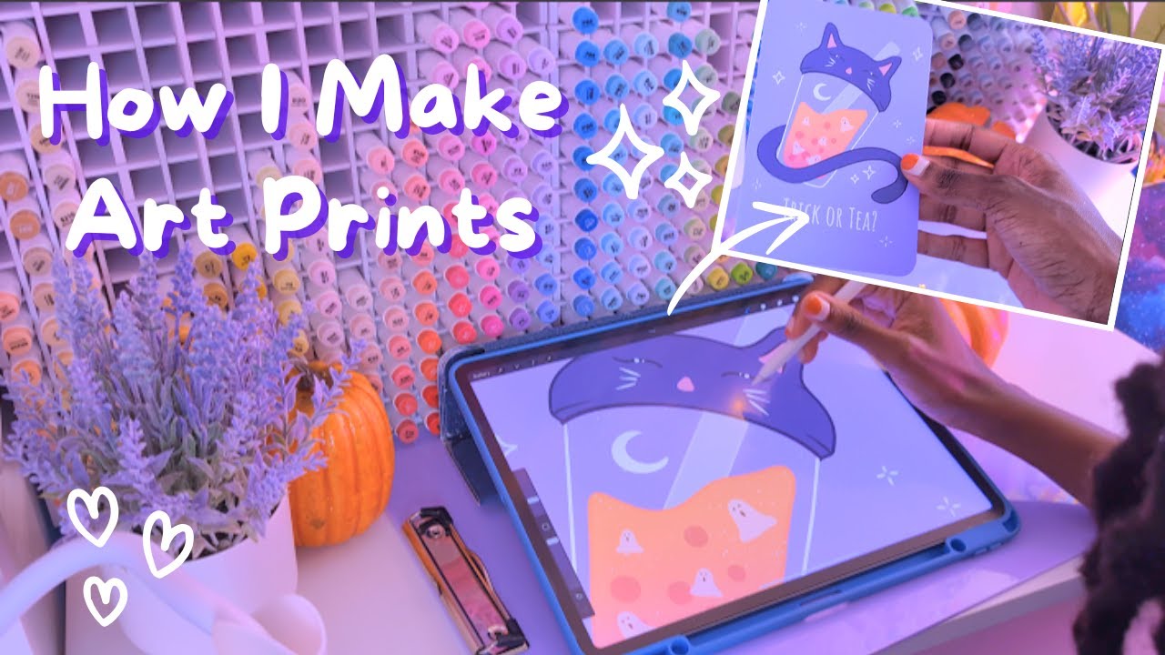 How I Make Art Prints At Home For My Art Business ★ Packing Orders