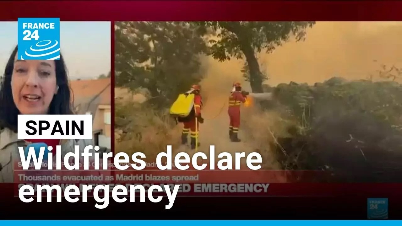 'It smells of burning': Thousands evacuated as wildfires rage around Madrid &bull; FRANCE 24 English