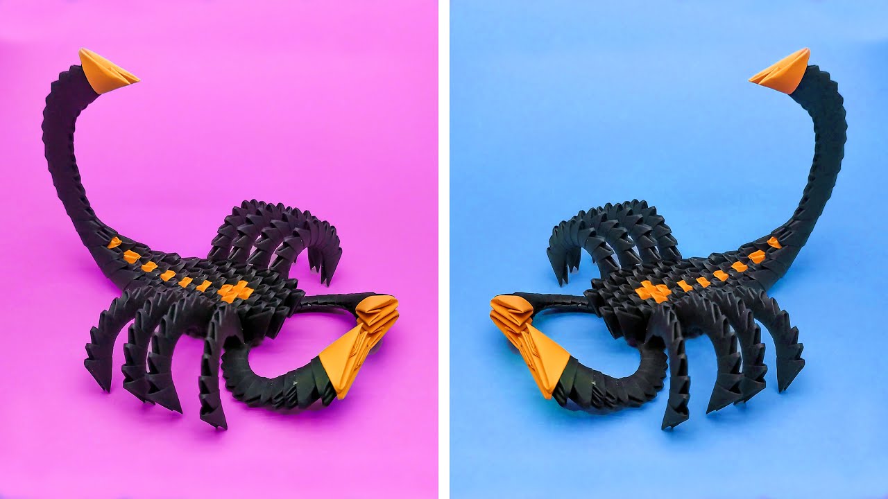 Easy 3D Origami Scorpion Tutorial for Beginners!