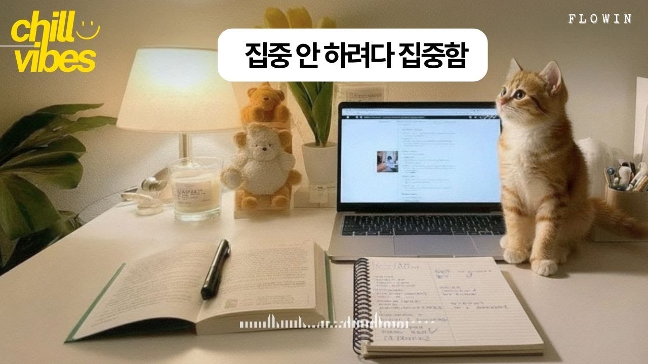 [집중모드] 가사 없는 플리 찾으시나요? 우리 집 야옹이가 고른건데 집중 하나는 끝내줌,, | 공부·작업 집중 BGM 💿