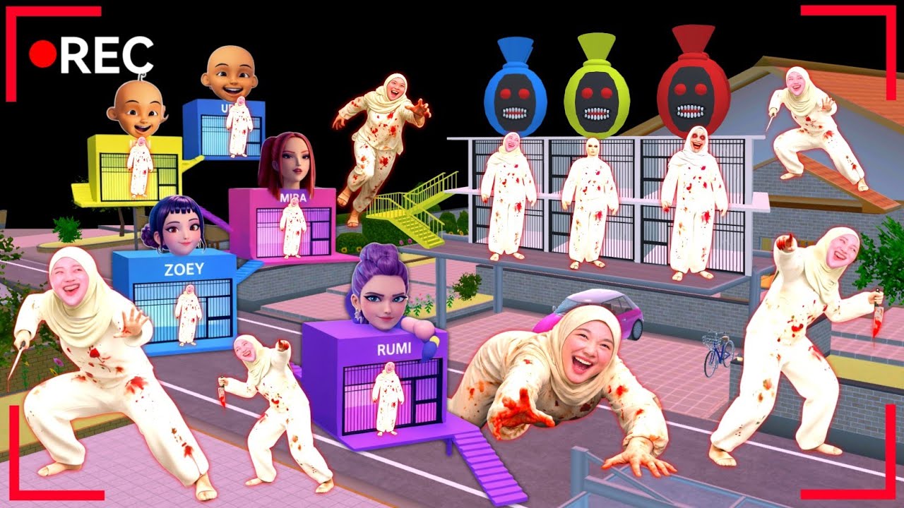 Yuta Mio Buat Penjara Warna Warni Dari Pasukan  Anomali JULE Di Depan Rumah😱 Sakura School Simulator