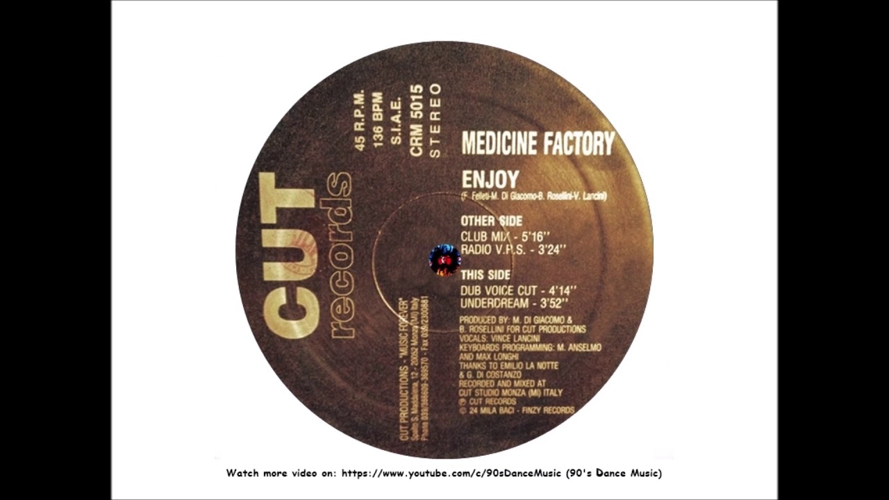 Medicine Factory - Enjoy (Club Mix) (Rare) (90's Dance Music) ✅