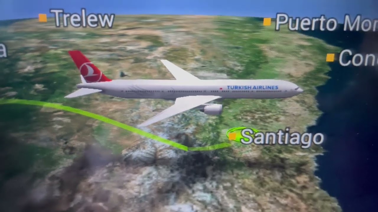 TURKISH AIRLINES 🇹🇷 Flight from S&atilde;o Paulo - Brazil 🇧🇷 to Santiago de Chile - Chile 🇨🇱