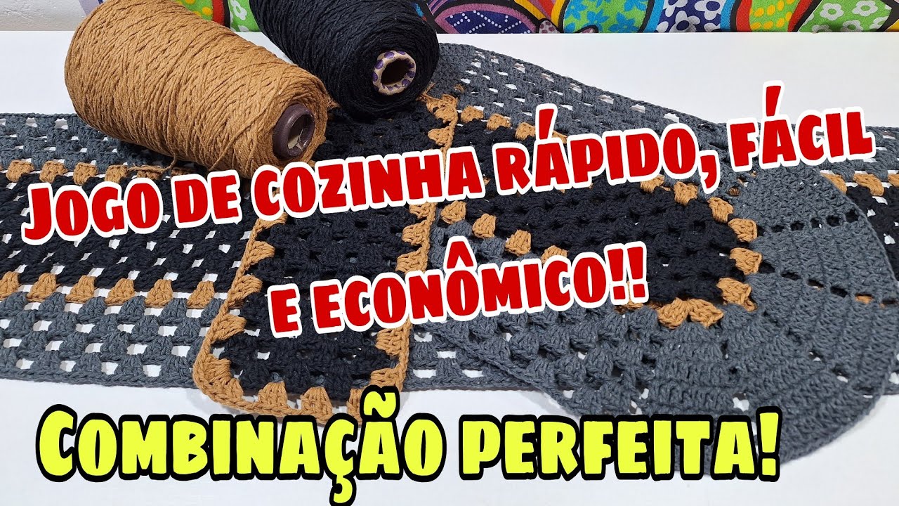 💥 JOGO DE COZINHA SUPER ECON&Ocirc;MICO,  R&Aacute;PIDO E MUITO F&Aacute;CIL, MENOS DE 1,300KG! #jogodecozinhacroche💥