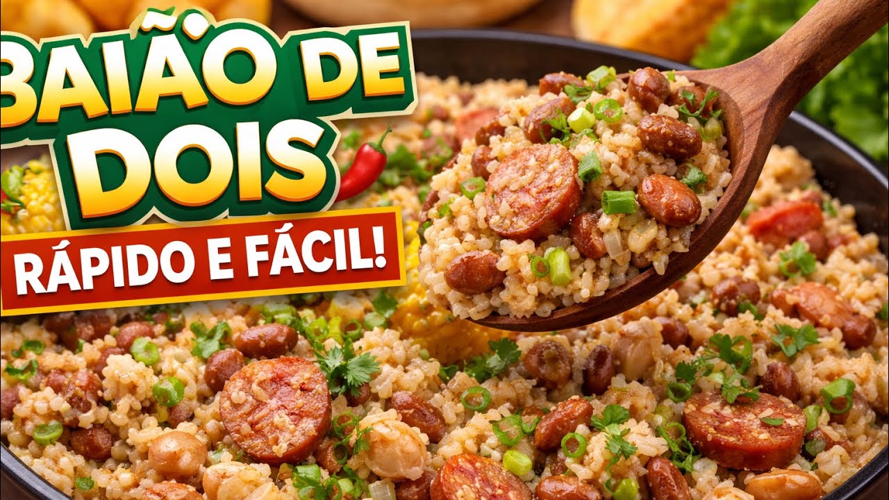 Baião de Dois Rápido e Fácil | Pronto em Minutos! 😋